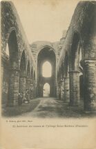Cartolis Plougonvelin (Finistère) - Intérieur des ruines de l'Abbaye Saint-Mathieu (F ...