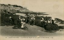 Cartolis Saint-Nazaire (Loire Atlantique) - La Pêche aux Moules sur les Rochers de Villez-Mar ...