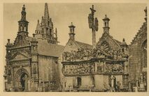 Cartolis Guimiliau (Finistère) - Le Calvaire (1581-1588) et l'Eglise