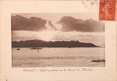 Cartolis Dinard (Ille-et-Vilaine) - Soleil couchant sur la Pointe du Moulinet