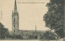 Cartolis Plougasnou (Finistère) - Eglise de Plougasnou et le Jardin