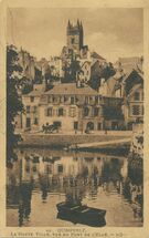 Cartolis Quimperlé (Finistère) - LA HAUTE VILLE, VUE DU PONT DE L'ELLE.