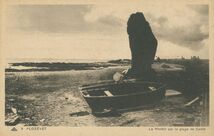 Cartolis Plozévet (Finistère) - Le Menhir sur la plage de Canté