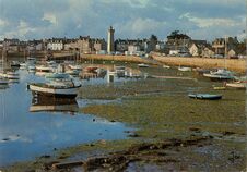 Cartolis Roscoff (Finistère) - Le port à marée basse