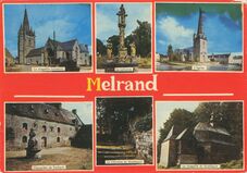 Cartolis Melrand (Morbihan) - La chapelle Locmaria Le calvaire L'église Chaumi ...