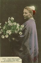 Cartolis Aucune (Côtes d'Armor) - Jeune Fille du pays de Loudéac, Uzel, Mûr