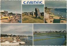 Cartolis Carnac (Morbihan) - La grande Plages, les Marais salants et les Menhir ...