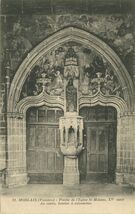 Cartolis Morlaix (Finistère) - Porche de l'Eglise St-Melaine, XVe siècle.