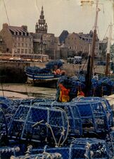 Cartolis Roscoff (Finistère) - Les casiers à Langouste sur le port