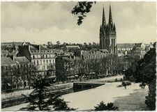 Cartolis Quimper (Finistère) - Vue vers la Cathédrale