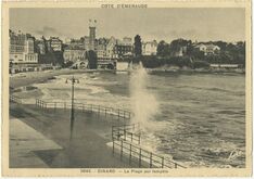 Cartolis Dinard (Ille-et-Vilaine) - La Plage par tempête