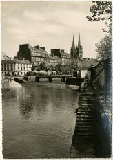 Cartolis Quimper (Finistère) - L'Odet, au fond la Cathédrale