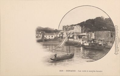 Cartolis Dinard (Ille-et-Vilaine) - La cale à marée haute