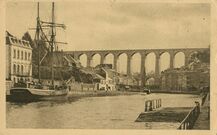 Cartolis Morlaix (Finistère) - LE PORT ET LE VIADUC.