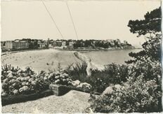 Cartolis Dinard (Ille-et-Vilaine) - La Plage de l'Ecluse et la Pointe de la Malouine