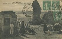 Cartolis Plozévet (Finistère) - Menhir du Droit de l'Homme et l'Entrée de la plag ...