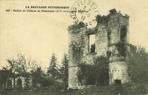 Cartolis Bieuzy-les-Eaux (Morbihan) - Ruines du Château de Rimaison (XVIe siècle), pr� ...